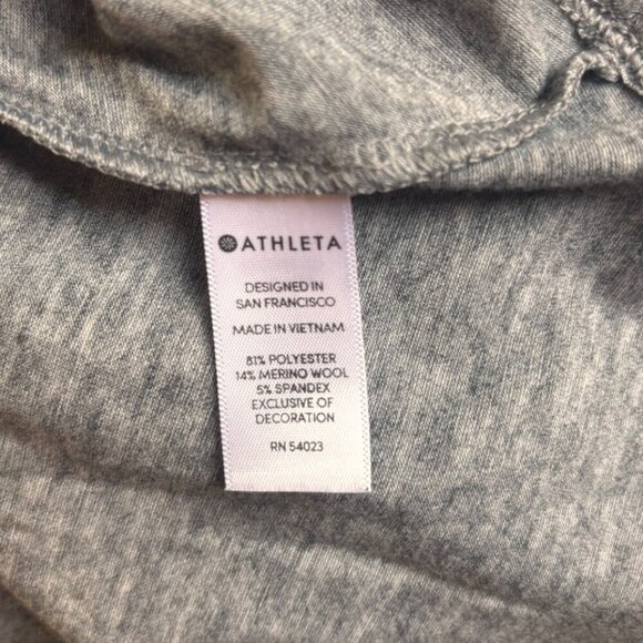 Athleta Industry Turtleneck Midi Dress Womens ST 352696 Heather Gray Merino Wool - Picture 6 of 6